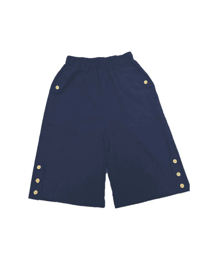 2025 new shorts, cropped pants, cross-border European and American women's clothing, solid color casual pants, straight leg pant