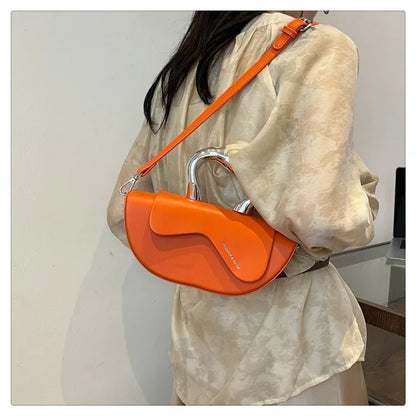 Solid Soft Shoulder Bag High Quality Bags for Women Hasp Interior Compartment Pu Women's Handbag
