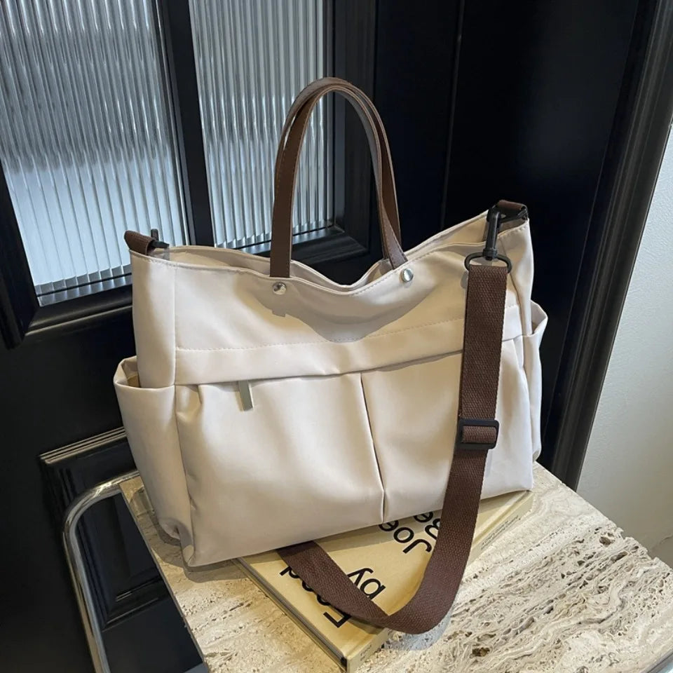 Stylish Nylon Tote Student shoudler Bags for Women Ladies Business Hand-held Briefcase Commuter Tote A4 Laptop High-end Designer