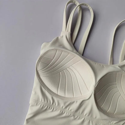 Women's Sports Bras Fitness Top, Push Up Fixed Pad, Yoga Bra, Back knotted Underwear, Running Vest, Gym Tops