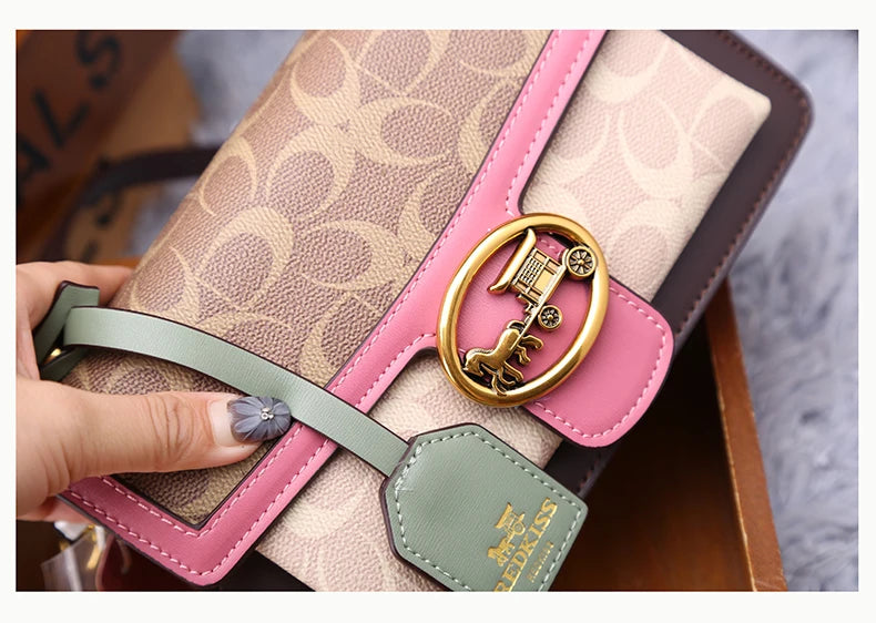 Light luxury women's high-end color contrast single shoulder underarm bag