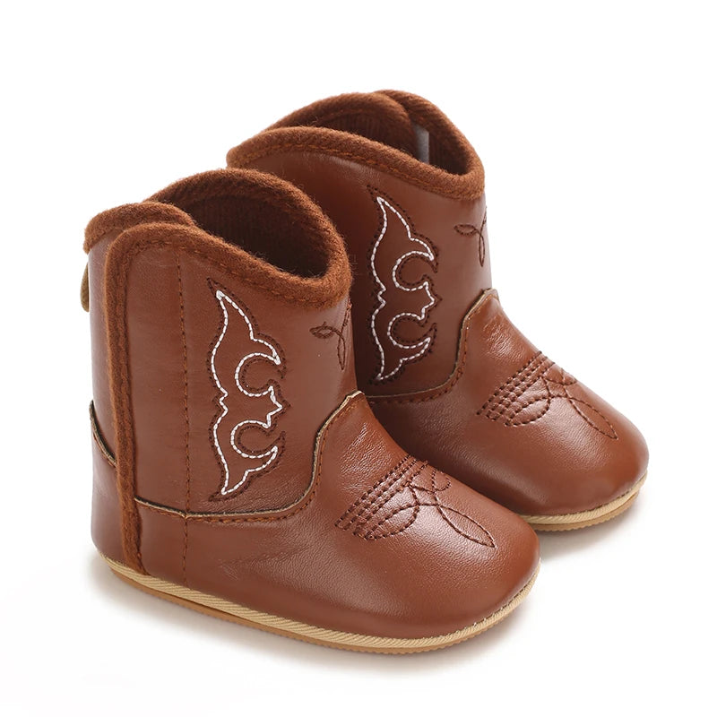 Baby Boots Made Of Soft PU and High-quality Cotton Short Boots With Rubber Soles and Anti Slip Baby