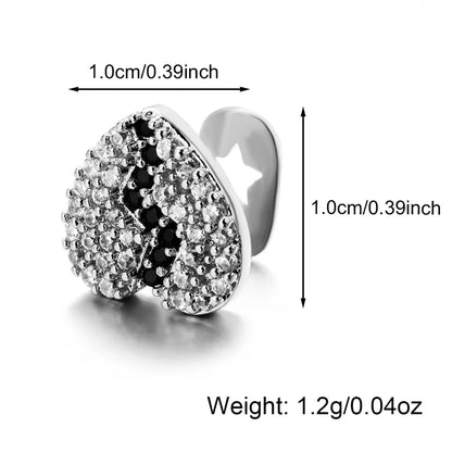 1PC Single Hip Hop Star Heart Pattern Teeth Grillz Removable Dental Grills Teeth Punk Teeth Caps