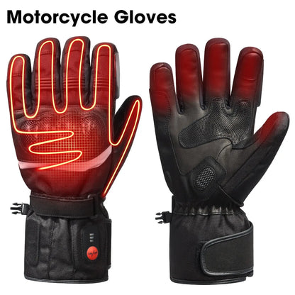 Savior Heat 100% Waterproof Motorcycle Gloves  Riding Heating Gloves With Bettery Warmer Hand Joints Leather