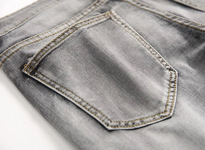 Men's Jeans Trend Denim Shorts Stretch Slim Hip Hop Classic