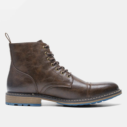 Brogue Chelsea Men Boots 2025 American style Comfortable Fashion Leather Boots