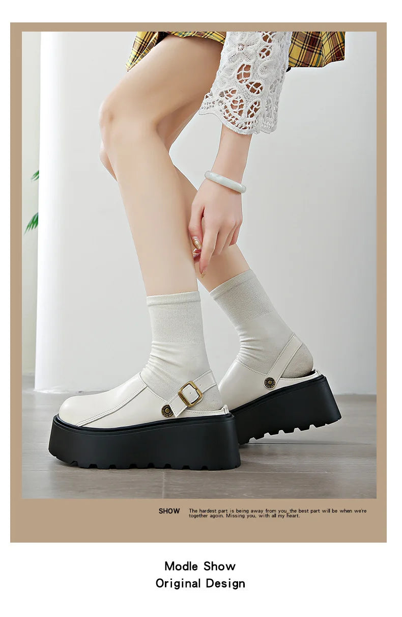 Thick Slippers Casual Shoes 1 Slip-on Baotou Half Slip-on Shoes