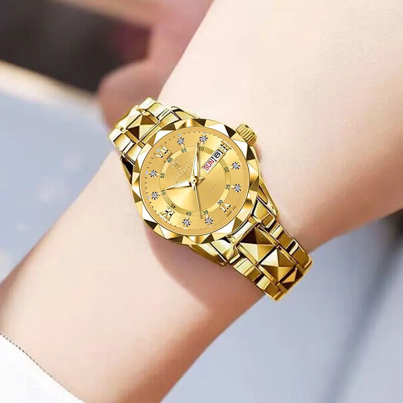 Watches Luxury Ladies Quartz Watch Waterproof Luminous Date Stainless Stain Wristwatch