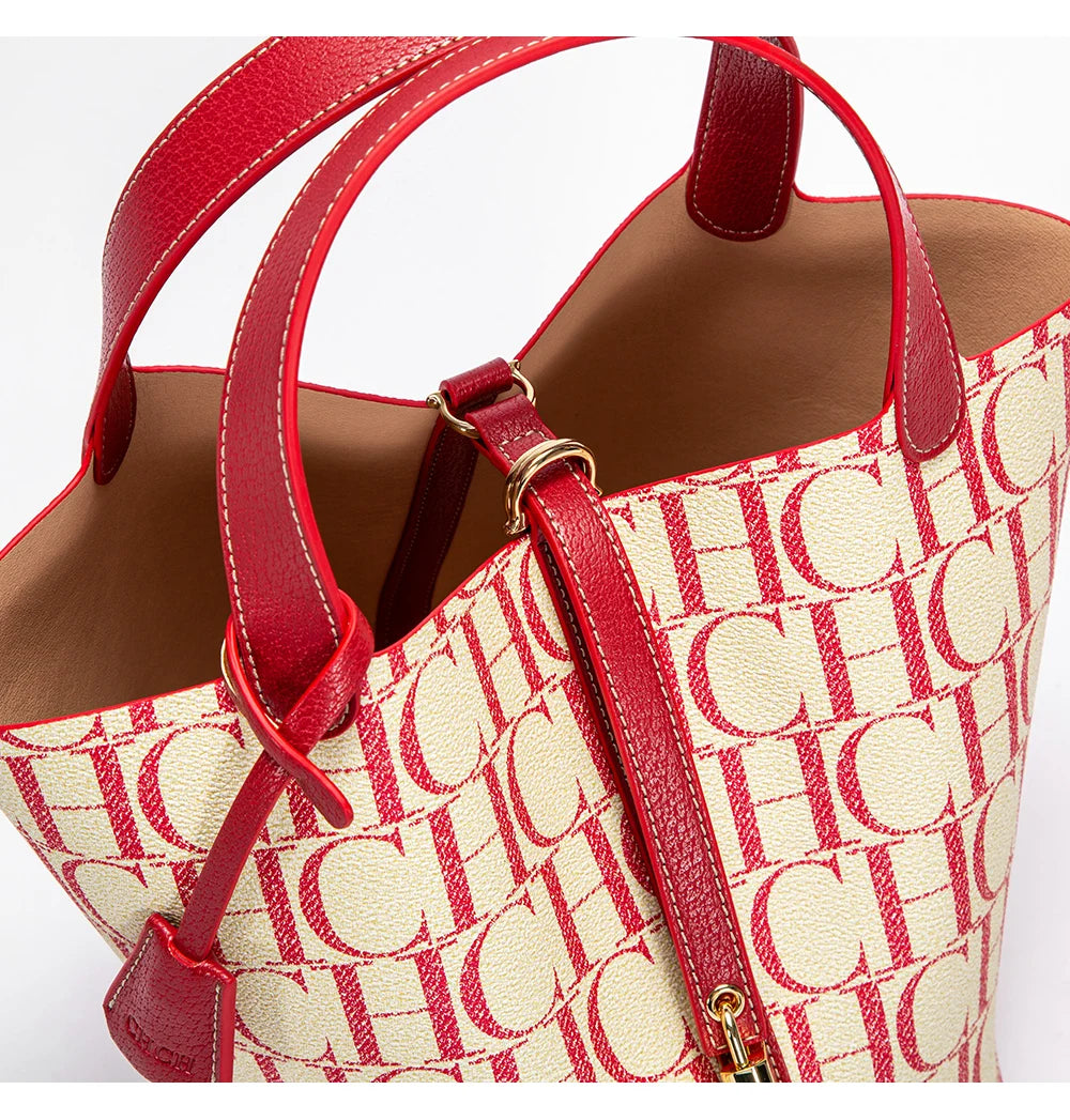 CH Large Capacity Daily Commuter Crossbody Bag Fashion Letter Print Design Ladies Temperament Shoulder Bag Versatile Premium