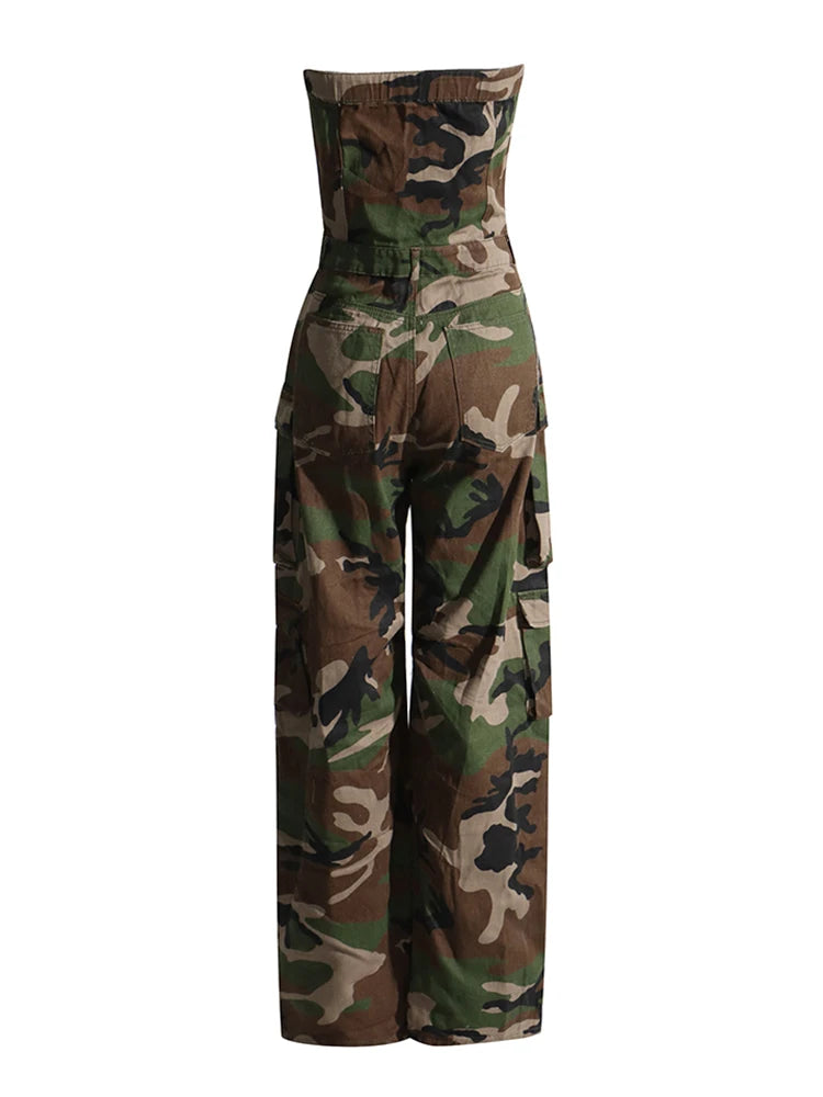 Cargo Jumpsuits Starpless Sleeveless High Waist Spliced Pockets Streetwear Camouflage / S Camouflage / XL ARMYGREEN / S Camouflage / S-Camouflage / XL-ARMYGREEN / S-ARMYGREEN / M-ARMYGREEN / L-ARMYGREEN / XL-Camouflage / M-Camouflage / L-