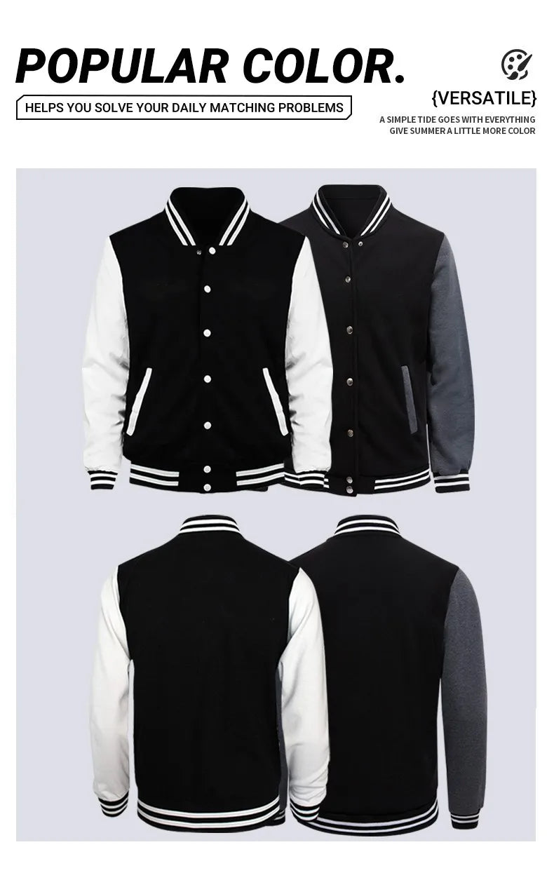 New York Land Of Dreams Capital Of Liberly Baseball Jersey Men Retro Soft Coat Trendy American Jacket