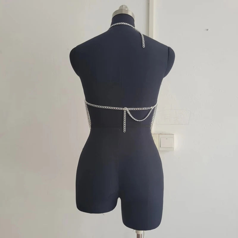 Chest Accessories Tassel Bra Jewelry Metal Multi-Layer Body Chain Bodycon Crop Top Silver-45CM / One Size / CHINA Gold-45CM / One Size / CHINA Silver-45CM / One Size / CHINA-Gold-45CM / One Size / CHINA-