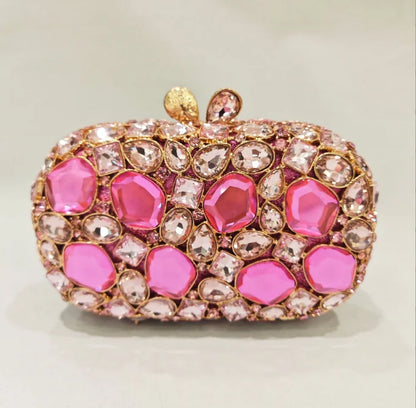 XIYUAN Big Stones Evening Purse Bags Rhinestone Wedding Gems Clutch Bag Bridal Clutches Women Diamonds