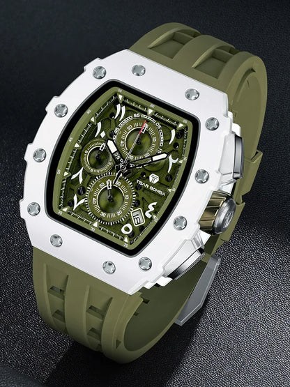 Luxury Brand Tonneau Design Waterproof Clock Stainless Steel Wristwatch Rectangle