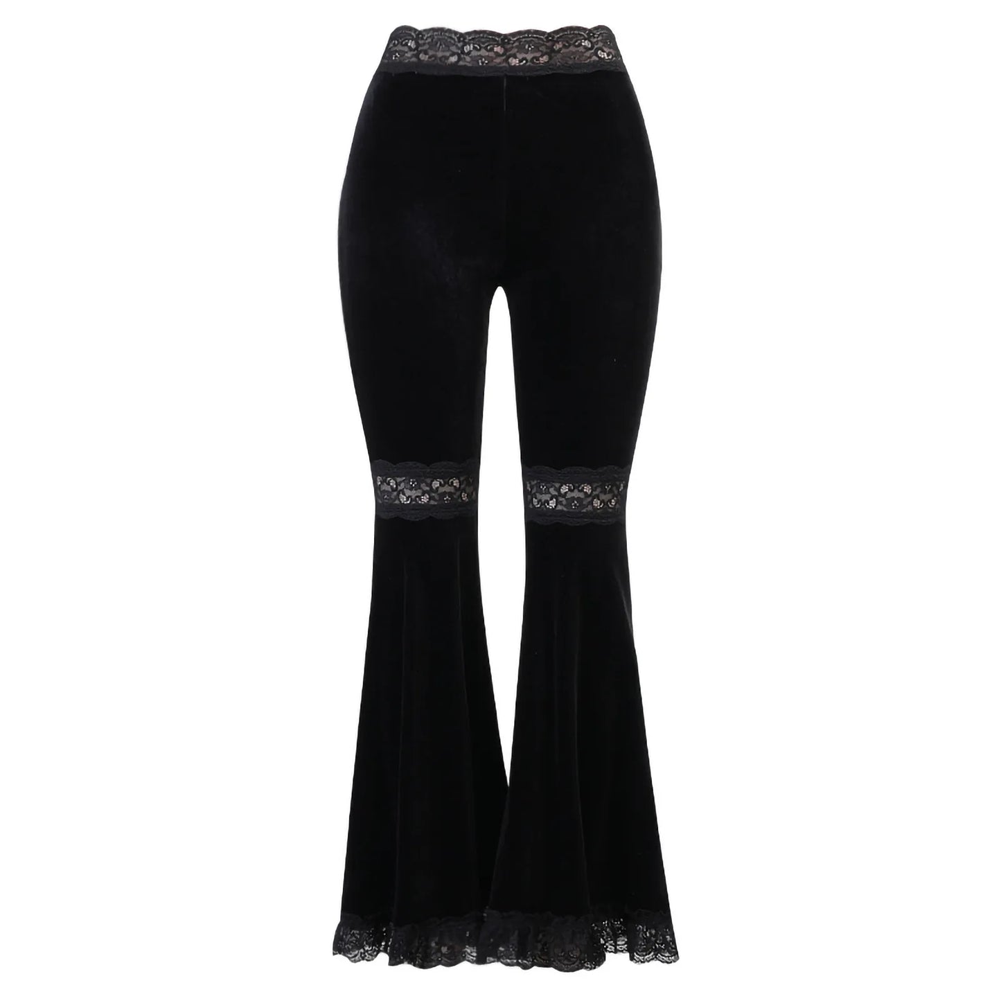 Cargo Pants Women High Waisted Fashion Long Pants Women Pants Gothic Lace Pants Paneled Wide-Leg Pants брюки женские