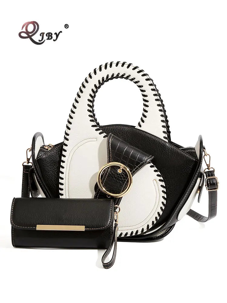 Shoulder Bag High-end Leather Purse Large Capacity Top Handle Crossbody