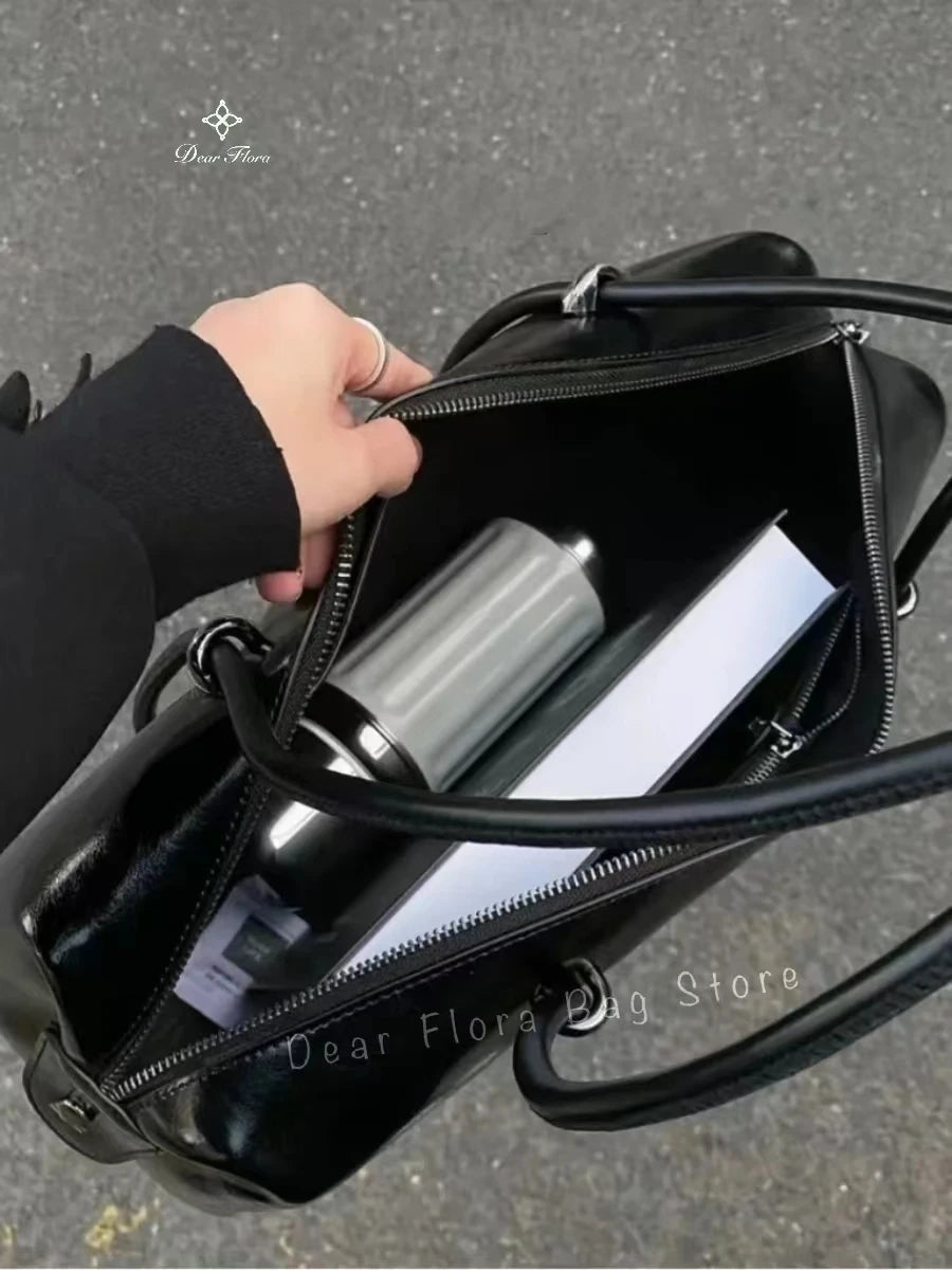 Large Capacity Boston Pillow Handbag Shoulder Bags Vintage Large Capacity Tote Bag