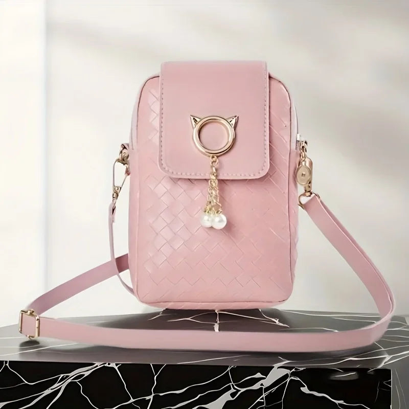 Fashion Women Mini PU Leather Crossbody Shoulder Bag Casual Mobile Phone Wallet Cute Handbag for Girls