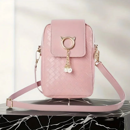 Fashion Women Mini PU Leather Crossbody Shoulder Bag Casual Mobile Phone Wallet Cute Handbag for Girls