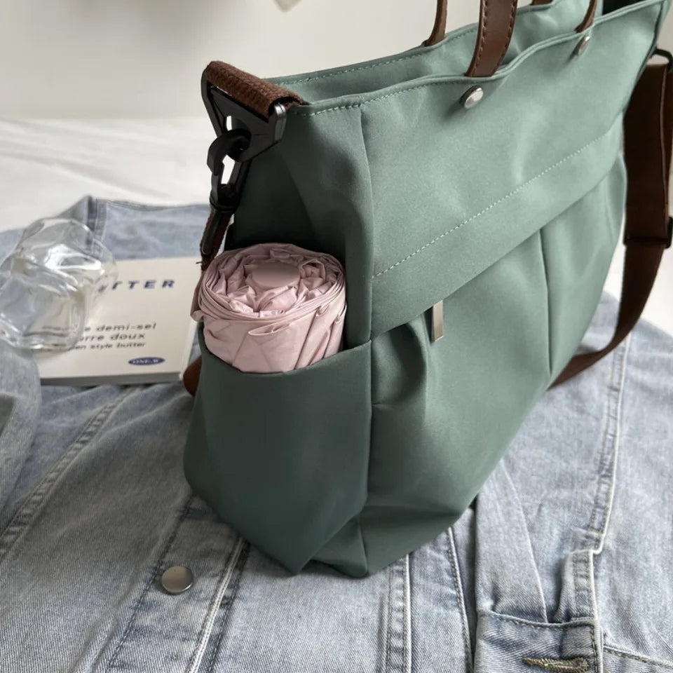 Stylish Nylon Tote Student shoudler Bags for Women Ladies Business Hand-held Briefcase Commuter Tote A4 Laptop High-end Designer