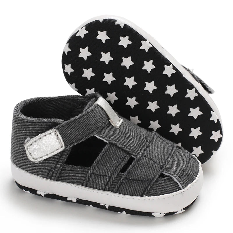 Newborn Boys And Girls Baby Shoes Canvas Soft Soles First Walking Shoes Breathable