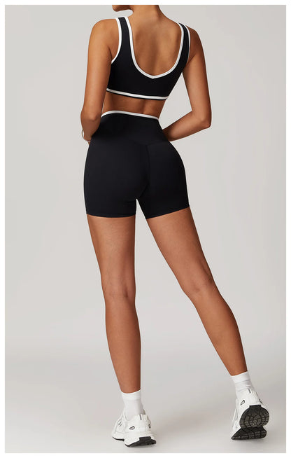 Yoga Set 2 Pieces Workout Outfits Fitness Sportswear Gym Tracksuit High Waist Leggings Sports Bra Athletic Wear Women Clothes