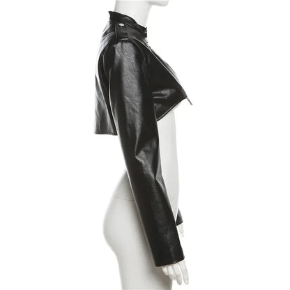 Rits Cyber Gothic Y 2K Crop Jacks Grunge Punk Stijl Faux