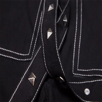 Men'S Gothic Pants Punk Rock Perforated Bondage Pants Outdoor Men Camping Hiking Fishing Casual Pants