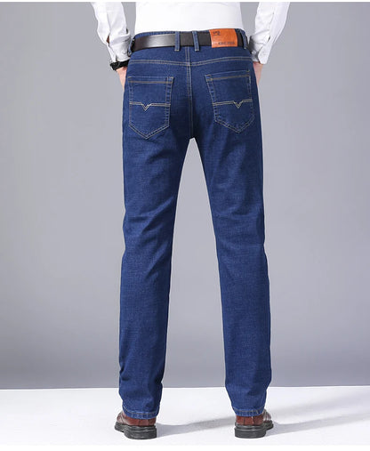 Stretch Slim Fit Pants Comfortable Soft Straight Casual Denim