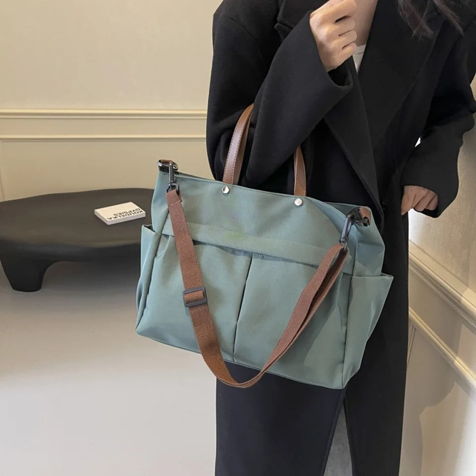 Stylish Nylon Tote Student shoudler Bags for Women Ladies Business Hand-held Briefcase Commuter Tote A4 Laptop High-end Designer