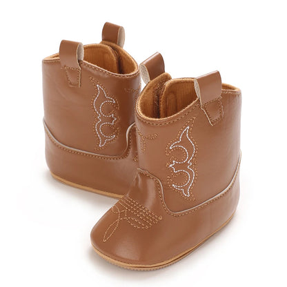 Baby Boots Made Of Soft PU and High-quality Cotton Short Boots With Rubber Soles and Anti Slip Baby