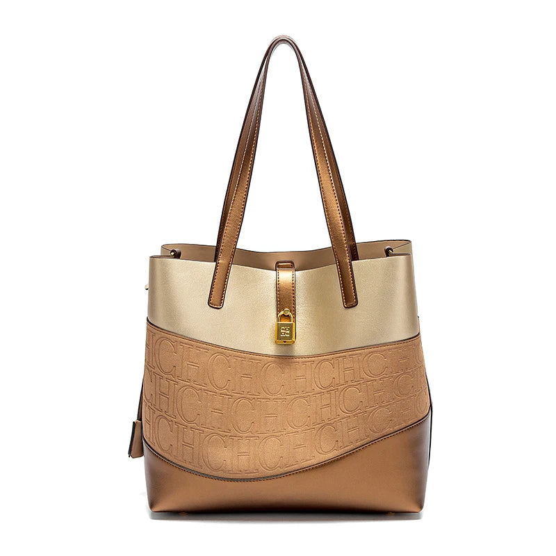 CHCH Women's Large Capacity Tote Bag Spring New Splicing Design Bag