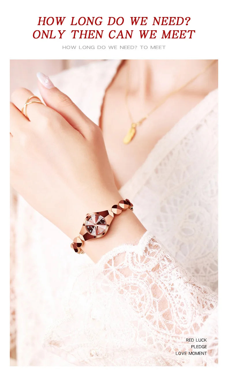 Light Luxury Brand high-end Exquisite Bracelet Wristwatch Waterproof Ladies Quartz