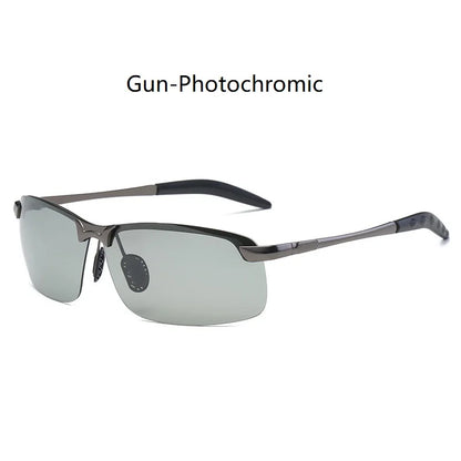Men Photochromic Polarized Chameleon Glasses Change Color Sun Glasses Day Night Vision UV400