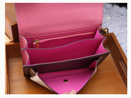 Light luxury women's high-end color contrast single shoulder underarm bag