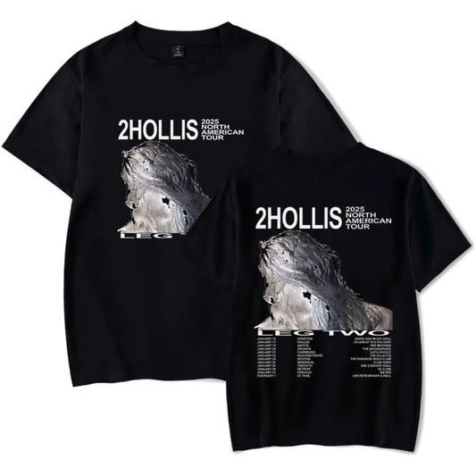 2hollis Tour 2025 Short Sleeve Merch Tee Women Men Crewneck Fashion T-shirt Unisex Tops
