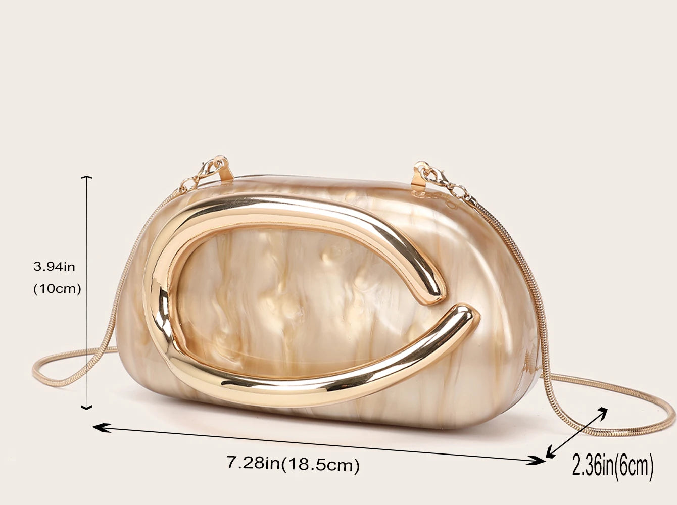 Luxury Evening Banquet Clutch Bag Bride Metal Shoulder Wedding Purse Party Crossbody Handbag