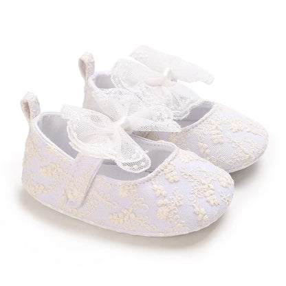 Non-Slip Casual Shoes with Delightful Bowknot Design for Baby Girls 0-18 Months