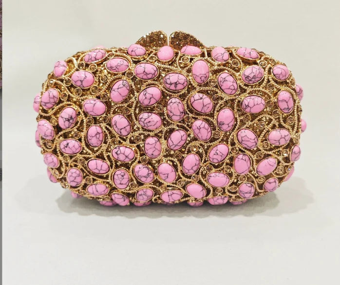 XIYUAN Big Stones Evening Purse Bags Rhinestone Wedding Gems Clutch Bag Bridal Clutches Women Diamonds