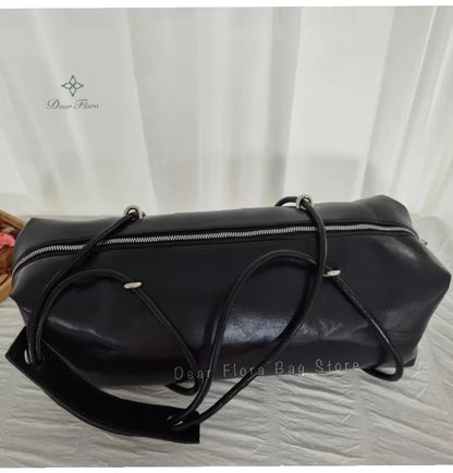 Large Capacity Boston Pillow Handbag Shoulder Bags Vintage Large Capacity Tote Bag