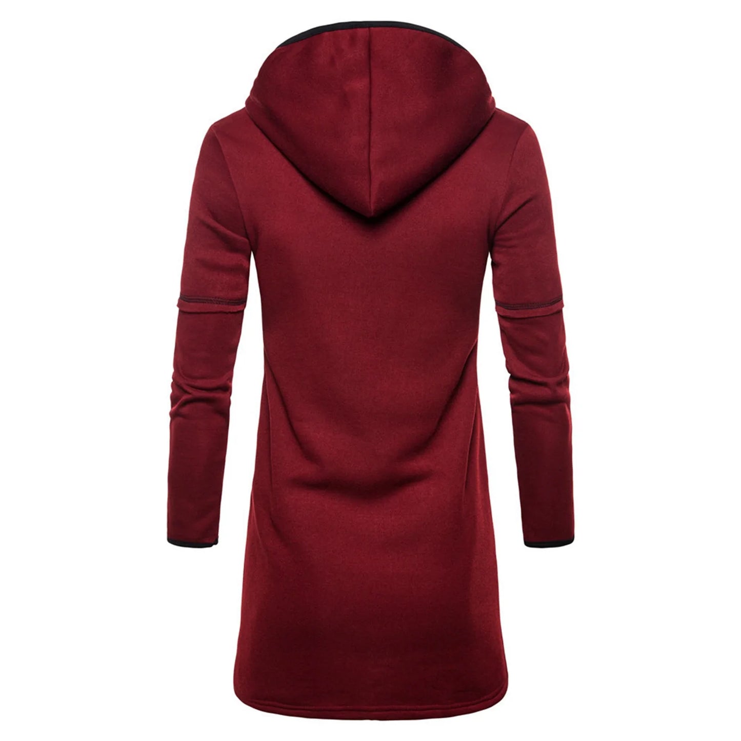 Men Women Overcoats Solid Color Loose Long Sleeve Hooded Long Cardigan