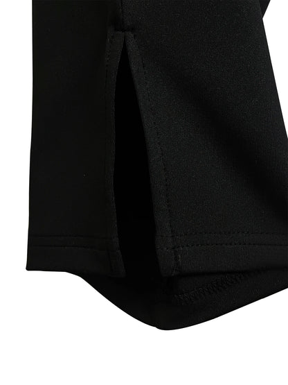 Curvy Plus Size Women's Skinny Capri with Side Split Elastic Leggings Fashion Casual