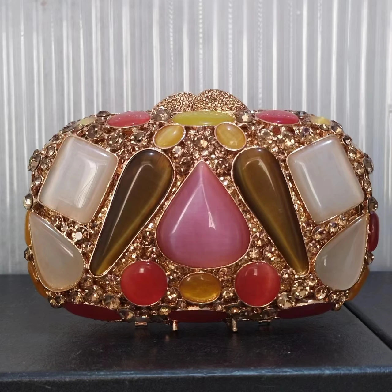 XIYUAN Big Stones Evening Purse Bags Rhinestone Wedding Gems Clutch Bag Bridal Clutches Women Diamonds