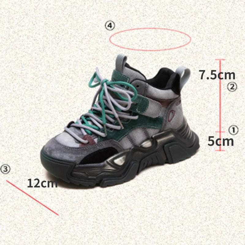 5cm Pigskin Leather Women Spring Platform Wedge Flats Comfy Shoes Rubber Autumn Fashion Loafer Flat Chunky Sneakers Vulcanize Green / 35 red / 40 Green / 37 Green / 35-red / 40-Green / 37-Green / 36-Green / 39-Green / 38-Green / 40-red / 35-red / 37-red / 36-red / 39-red / 38-