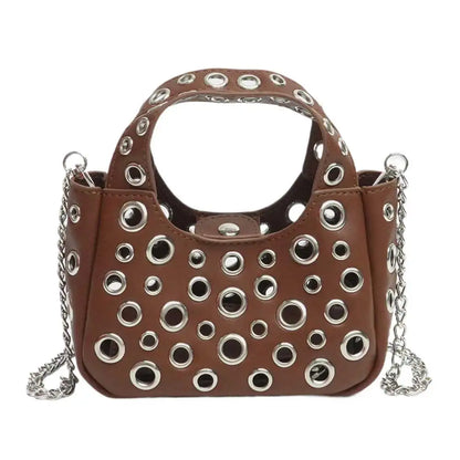 Women PU Casual Tote Bag Large Capacity Slouchy Handbag Chain Strap Stylish Crossbody Bag Hasp Closure Daily Carrying Bag