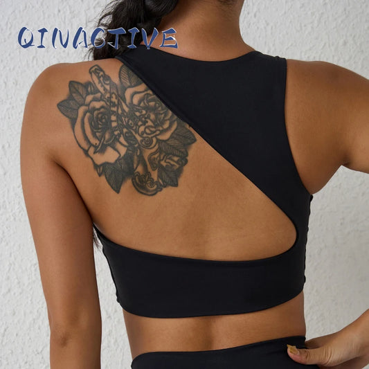 Backless Women Crop Top Fitness Solid Sports Bra Gym Shockproof