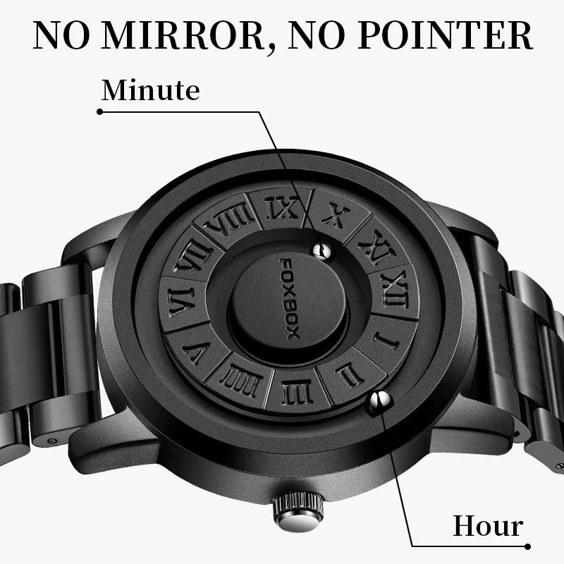 Military Waterproof Watch For Men Crolling Pointer Magnetic Force Watch Men Fashion Sport Quartz Chronograph