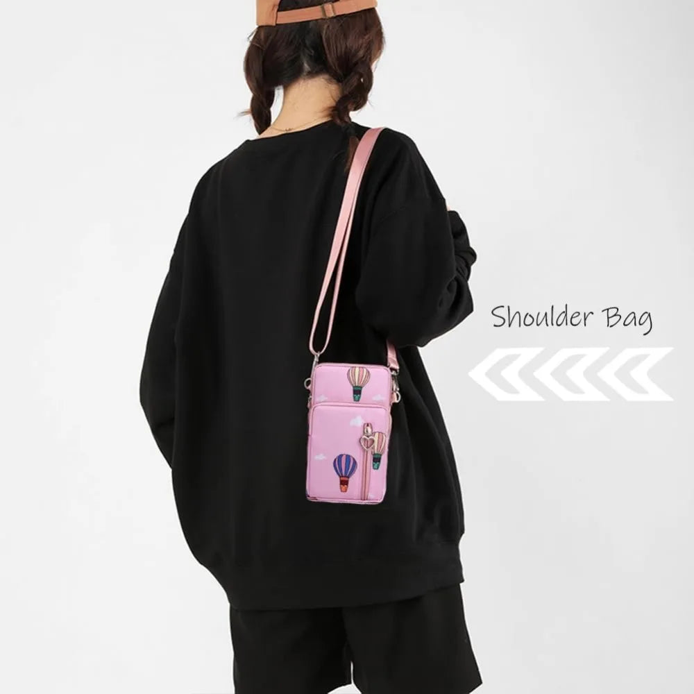 Small Crossbody Bag for Women - Mini Phone Purses with Crossbody Strap and Wallet - Nylon Arm Bag