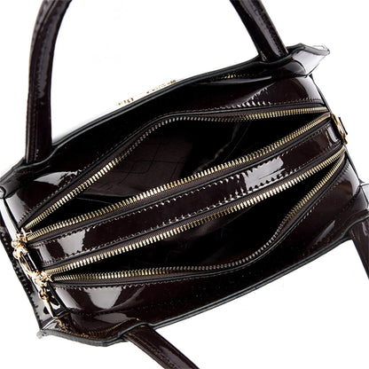 Luxury Patent Leather Handbags for Women Designer Crocodile Pattern Women's Shoulder Crossbody