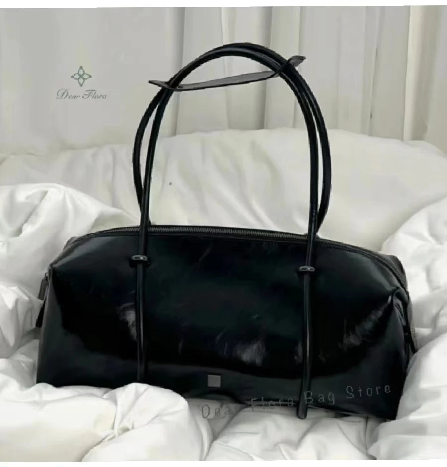 Large Capacity Boston Pillow Handbag Shoulder Bags Vintage Large Capacity Tote Bag